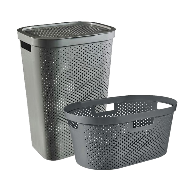 KOSZ NA PRANIE 60L BRUDOWNIK +KOSZ DO MAGLA CURVER