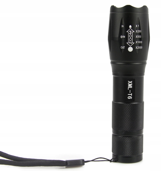 MOCNA LATARKA TAKTYCZNA ZOOM XML-T6 DUŻY ZASIĘG Model M82724