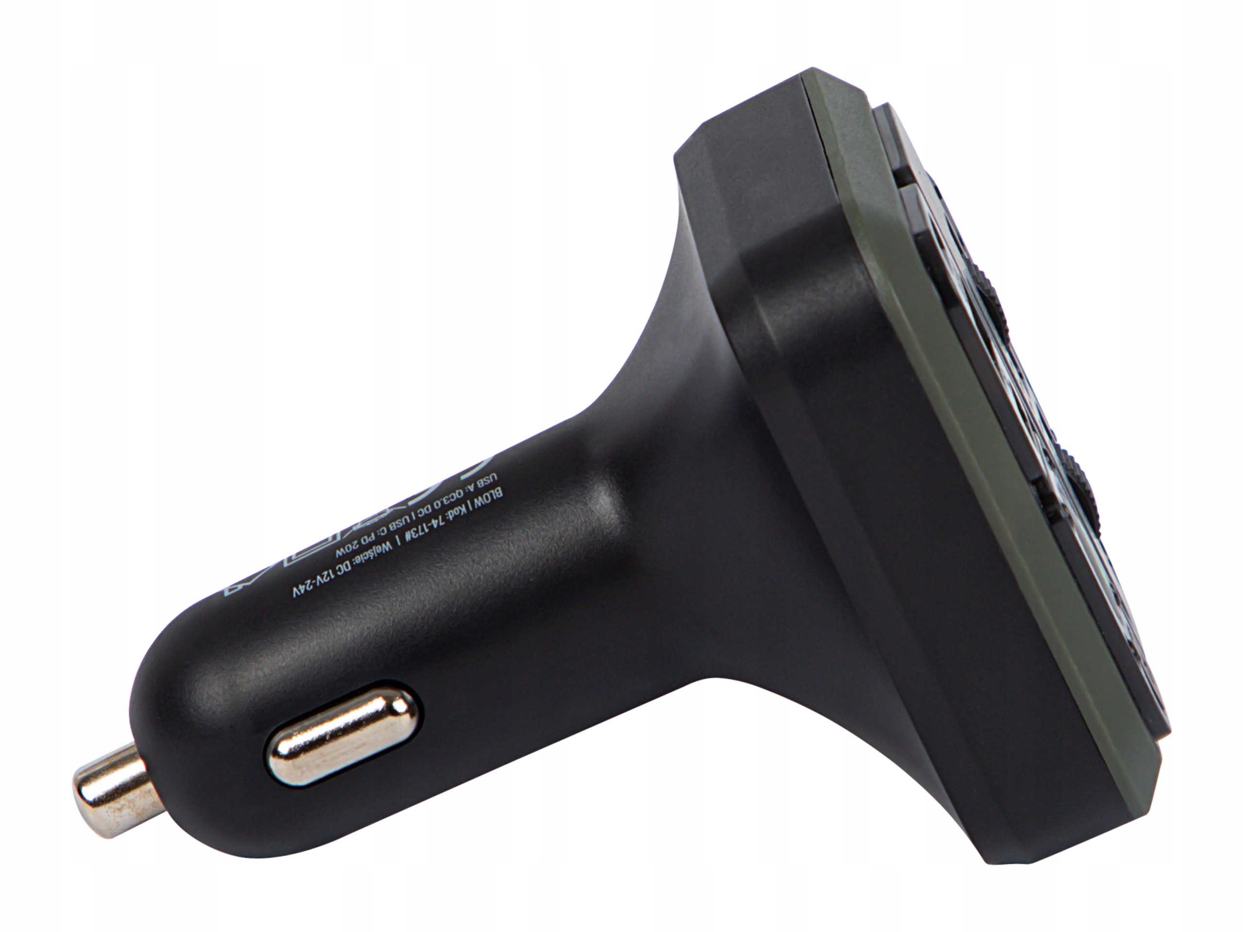 TRANSMITER BLUETOOTH 5.3 SAMOCHODOWY FM ZESTAW GŁOŚNOMÓWIĄCY QC 3.0 PD20W Cechy dodatkowe wbudowany mikrofon wyświetlacz