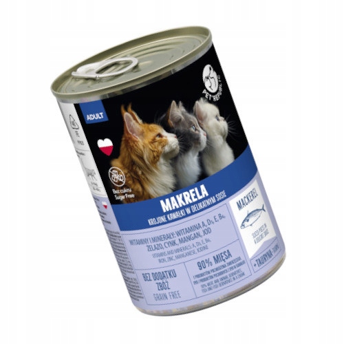 Petrepublic Kousky v omáčce s makrelou Krmivo mokré pro kočky 400 g