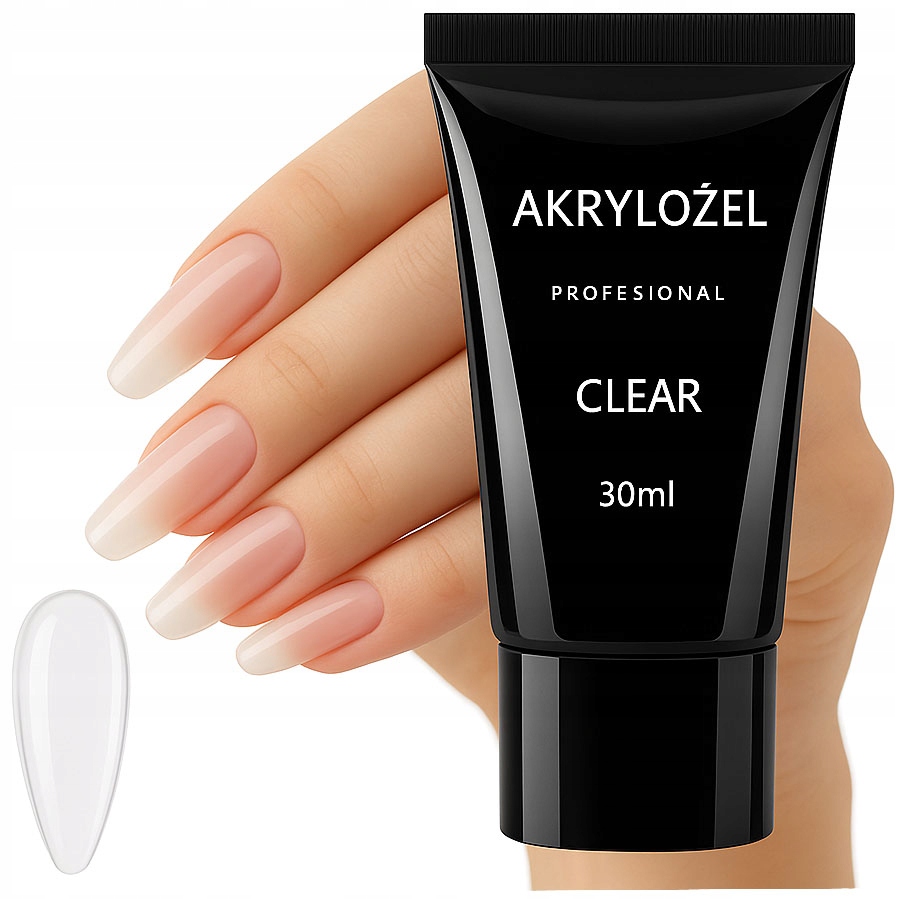 Akrylożel 30 ml Clear przezroczysty – Żel Budujący Gel do Przedłużania
