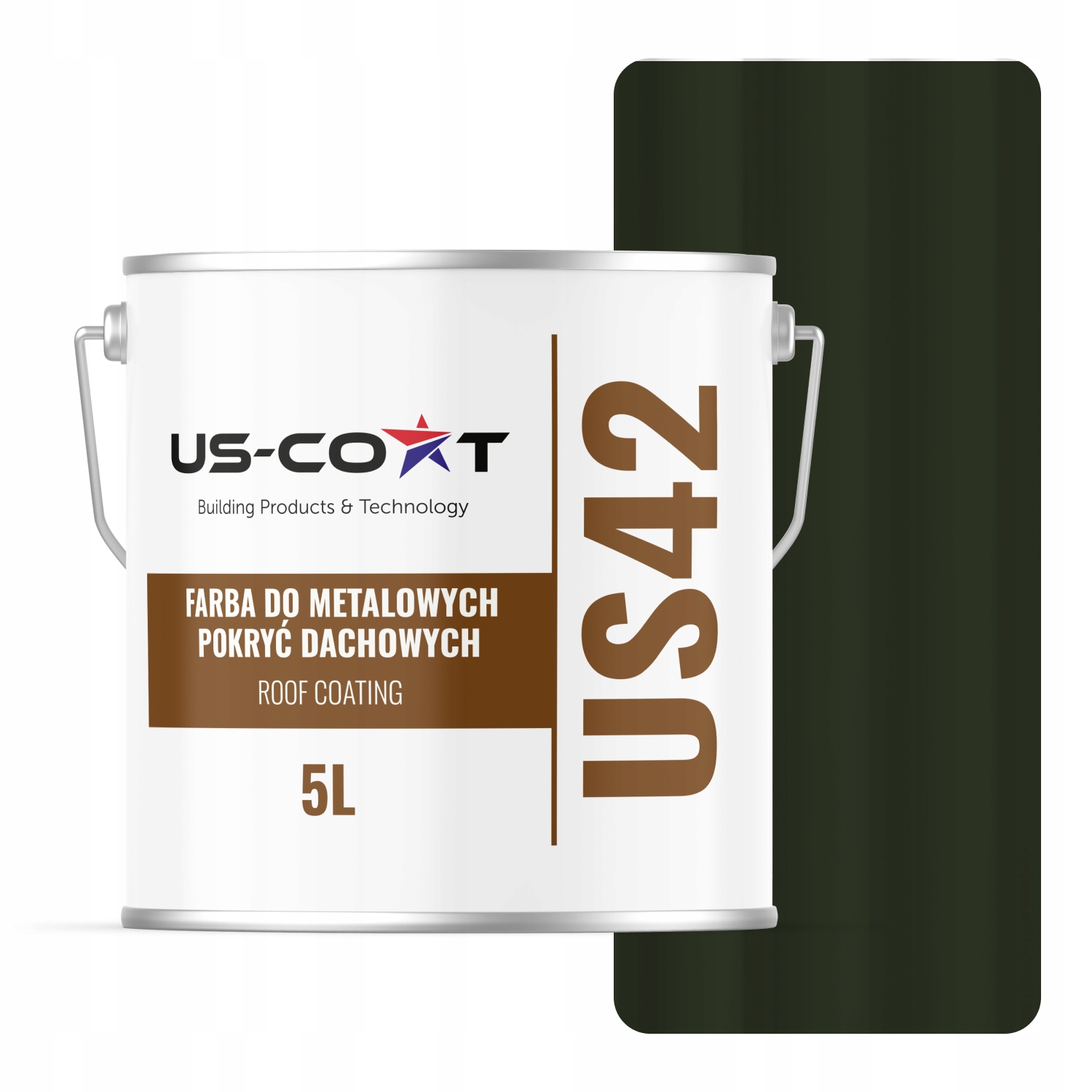 Farba Na Kovové Strechy Plechová Oceľ Fľašová Zelená RAL6007 5L Satén