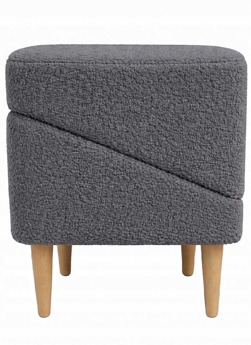 Podest Pufa 2w1 rampa platforma dla psa i kota Baranek Boucle Grafit