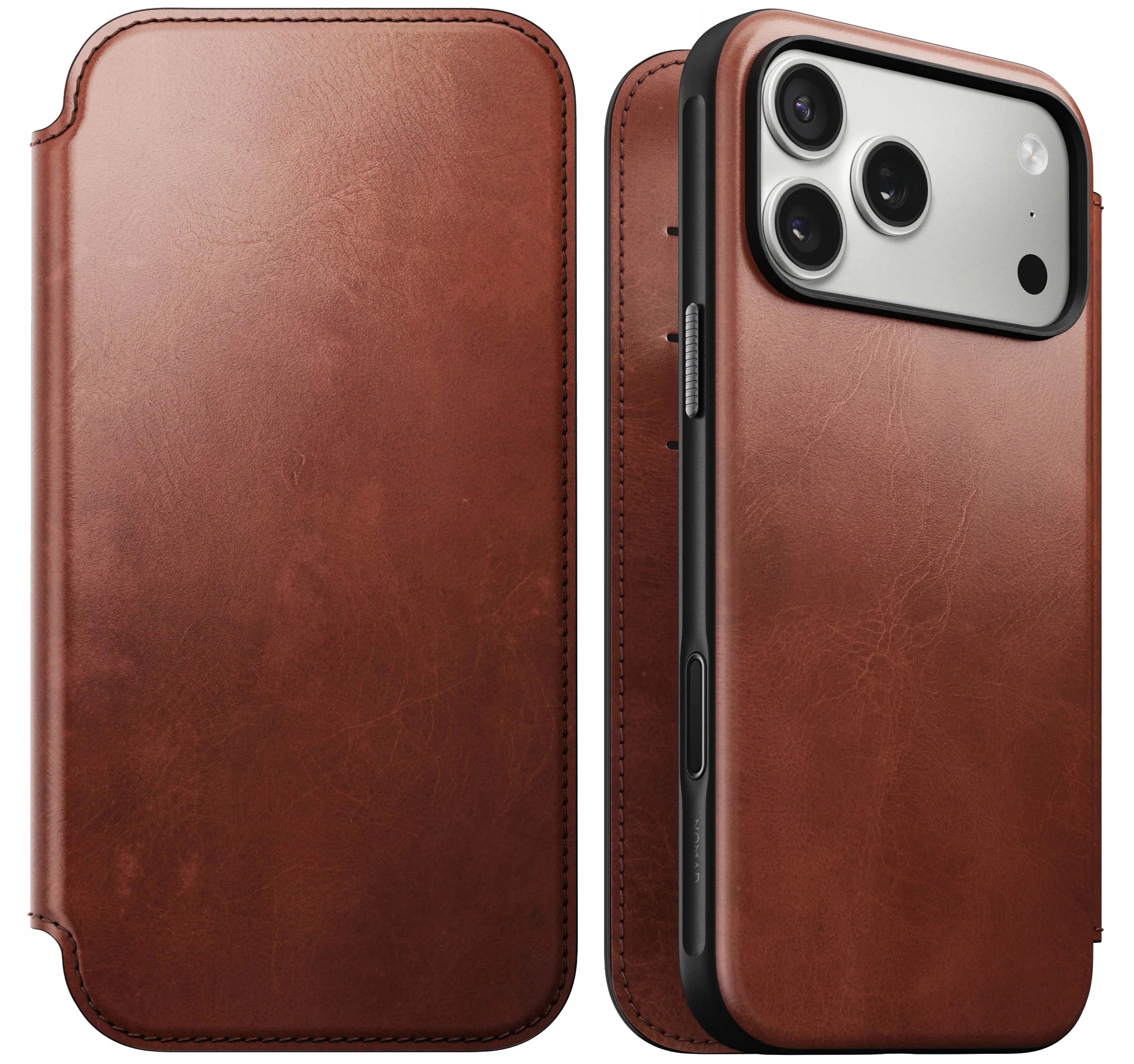 Nomad Modern Leather Folio MagSafe puzdro na knihy pre iPhone 17 Pro