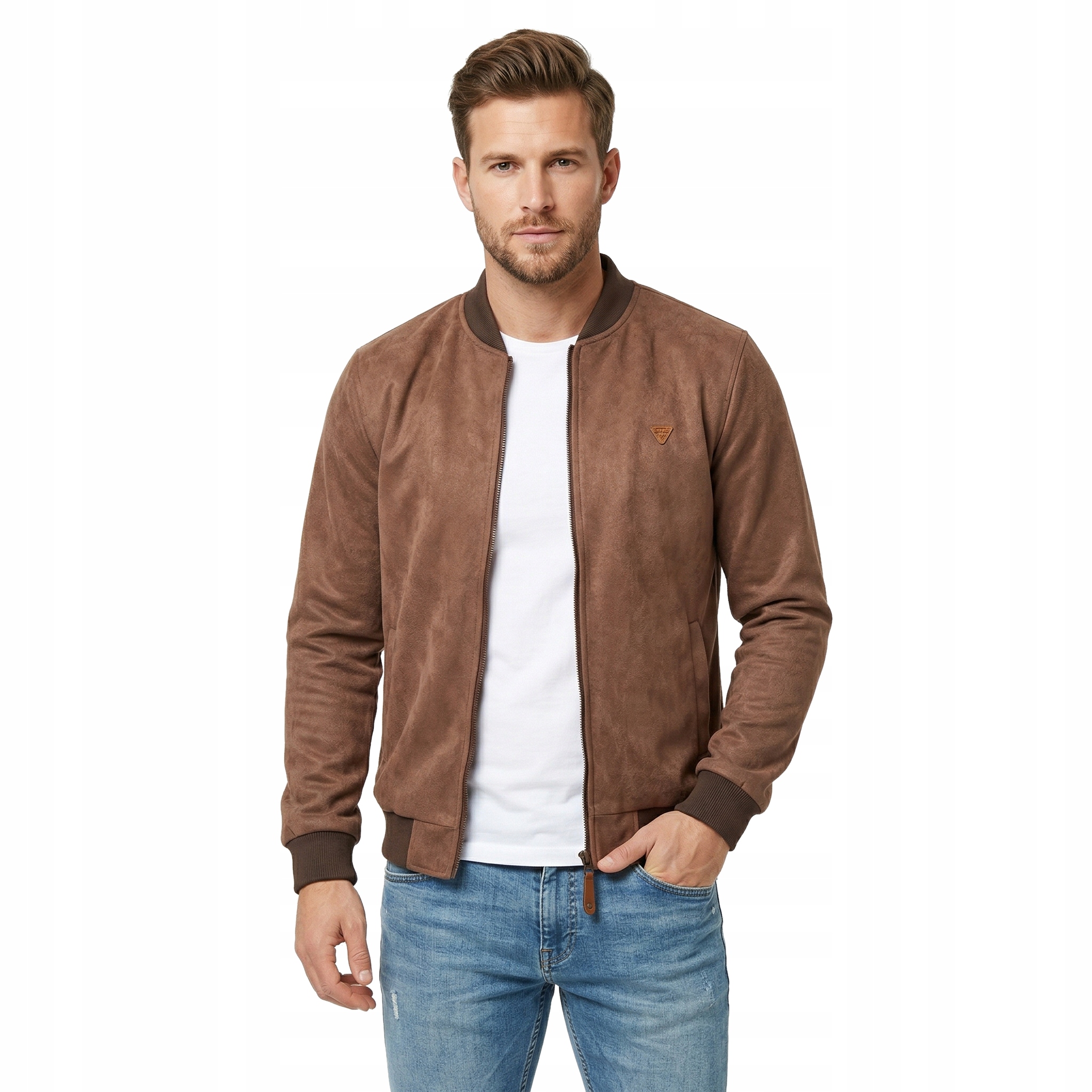 Kurtka męska bomberka zamszowa letnia Polska Bastion casual B2 L