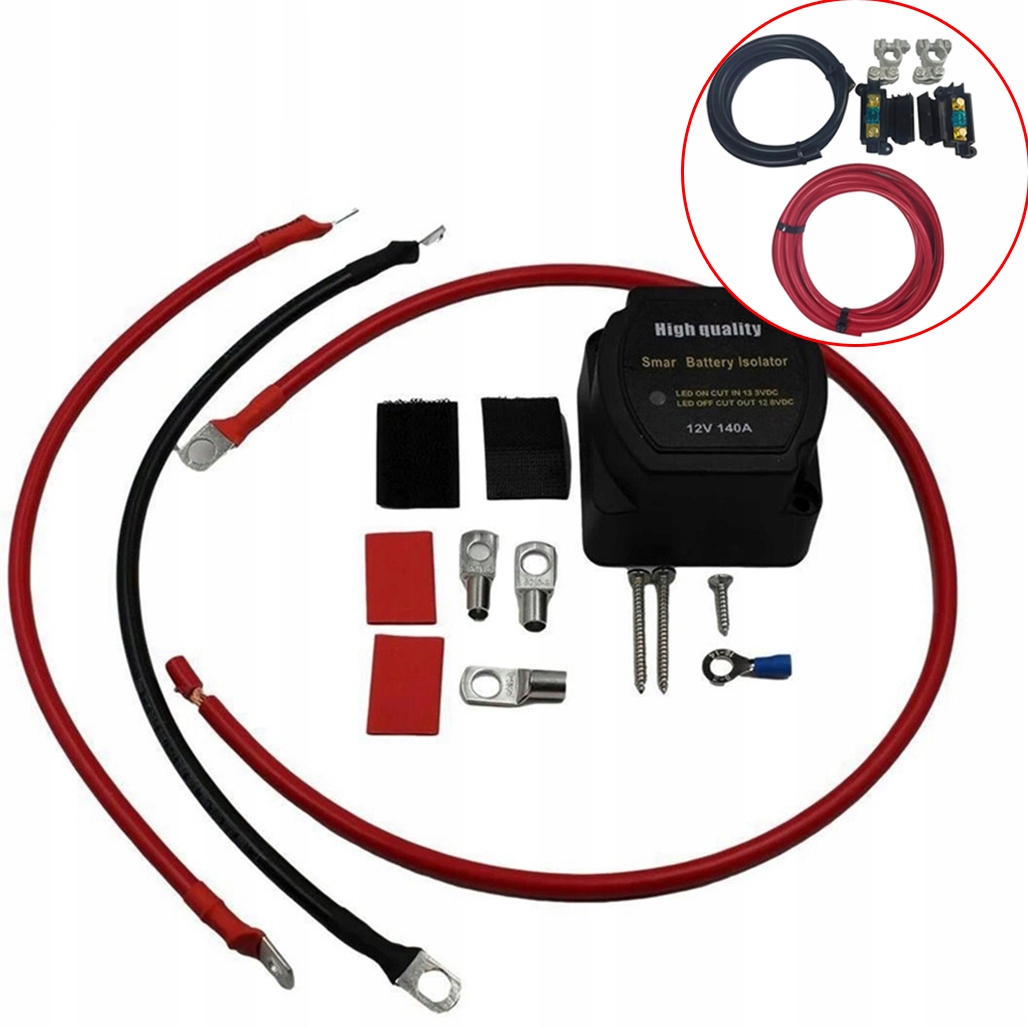 Silný Napěťový Relé 12V Pro Obytné Lodě 160A, Měděný Závit M6