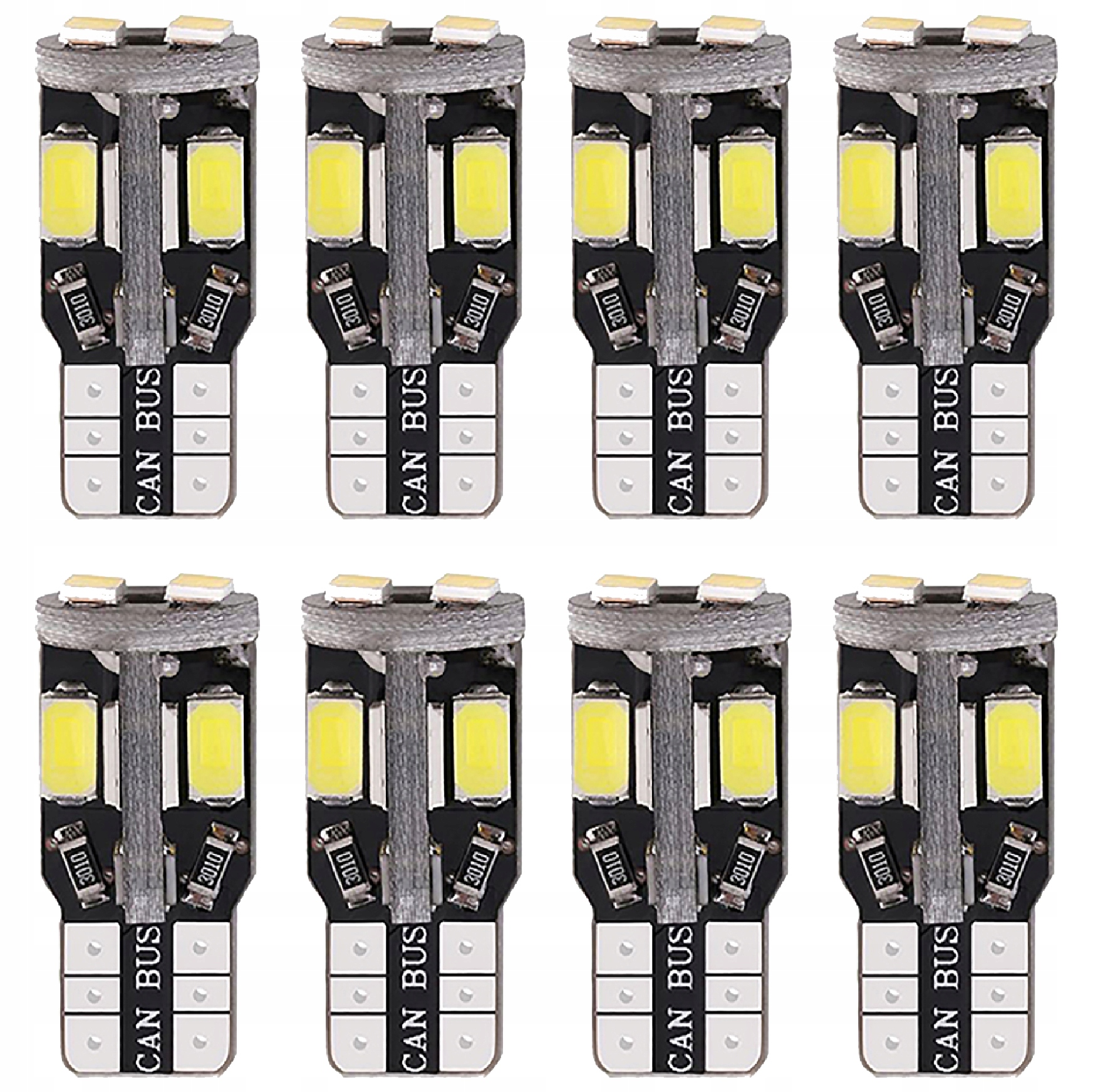 

8szt żarówki W5W T10 Led 5xSMD 5050 Canbus Can Bus