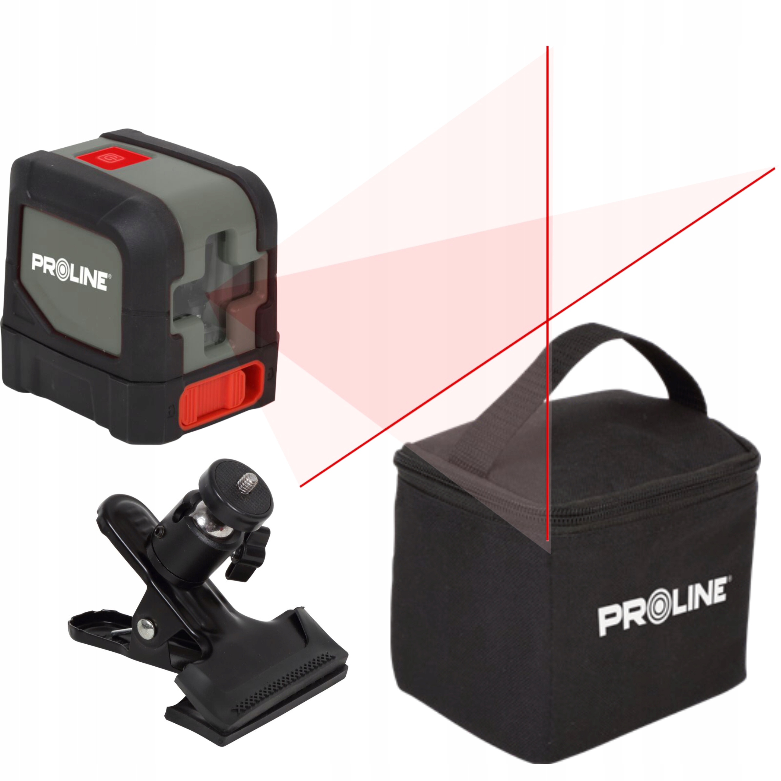 Proline Křížový Laser Laserová Vodováha 15 m Pouzdro Magnetický Držák