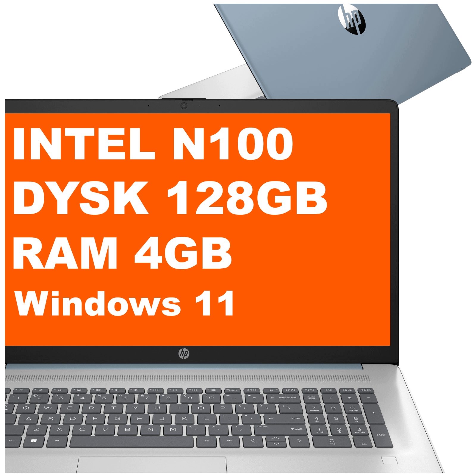 Laptop Hp 17-cn Intel N100 4GB 128GB Ufs Intel Uhd 17,3" Hd+ W11 Niebieski