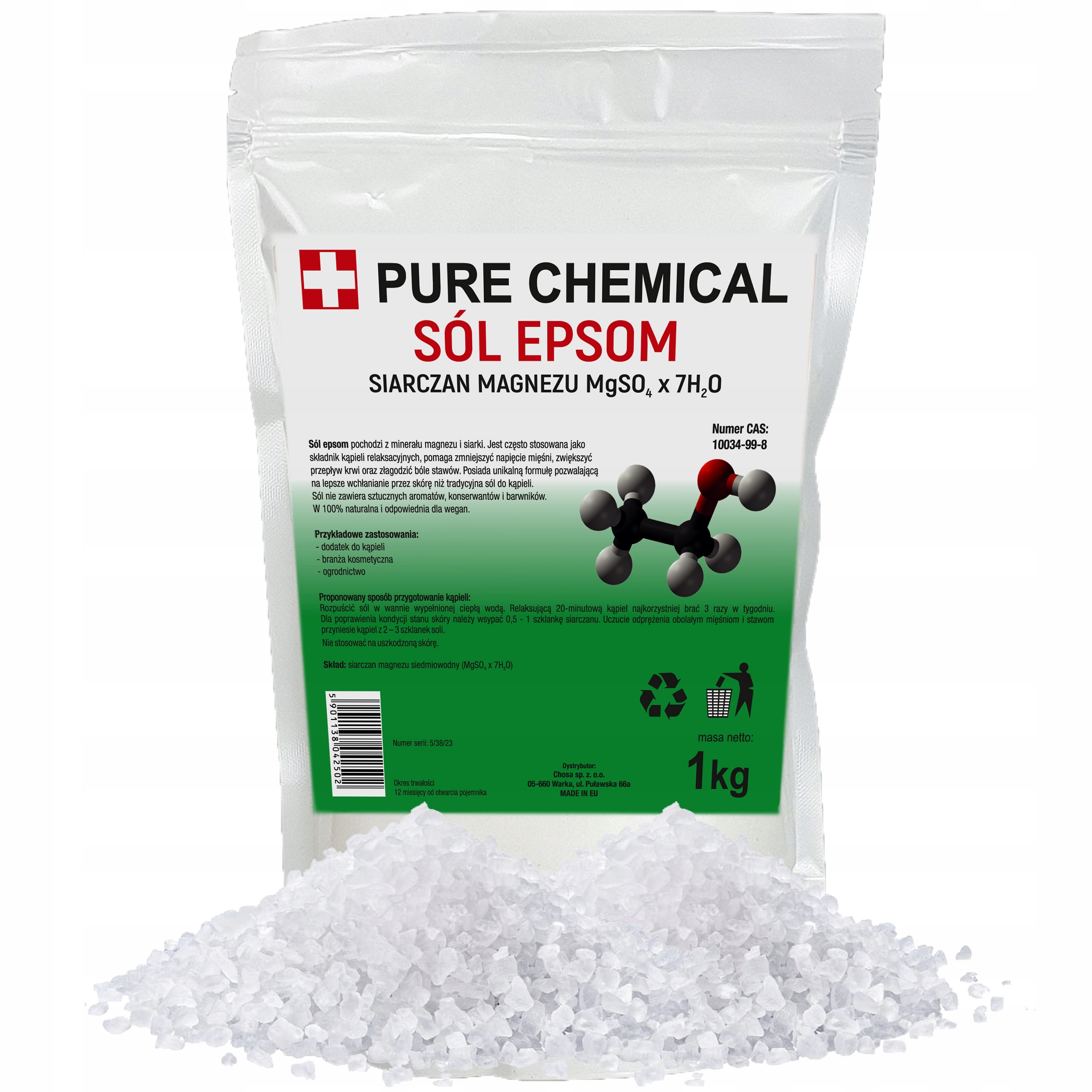 

Siarczan Magnezu Sól Gorzka Do Kąpieli Epsom 1kg