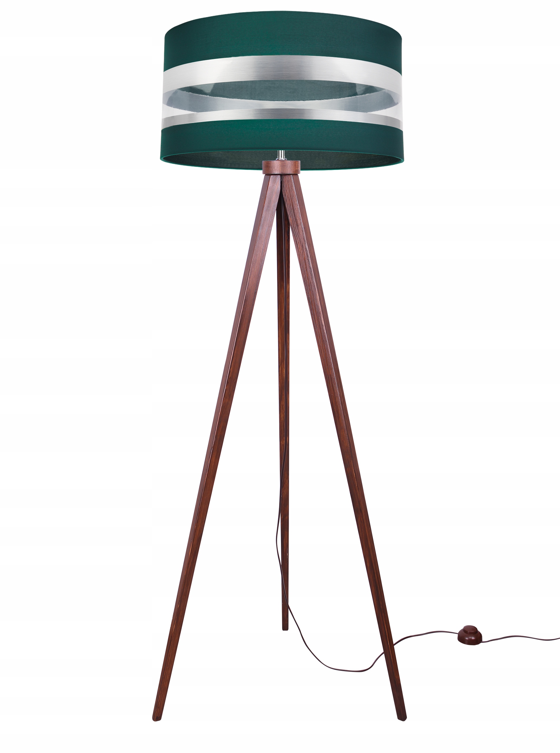 Stojací Lampa Trojnožka Moderní Chromové Led Stínidlo