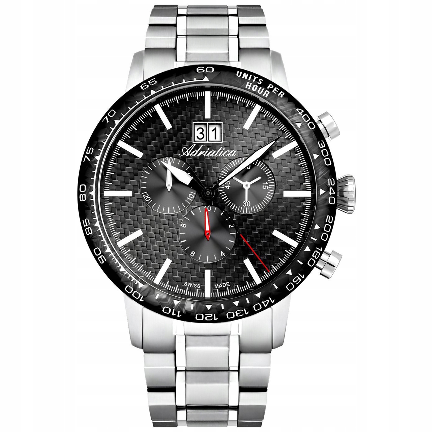 Pánské Hodinky Adriatica A8383.4116CH šedé s ocelovým náramkem