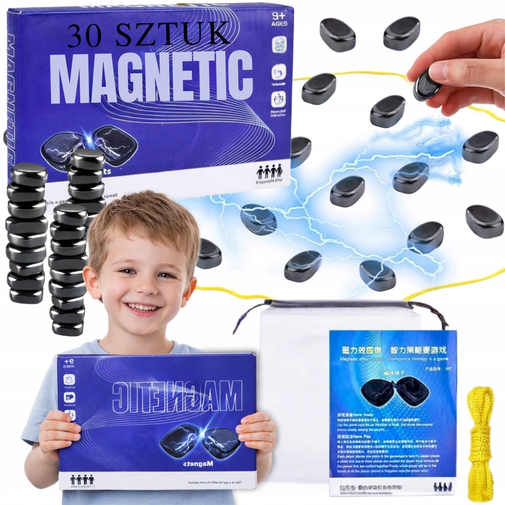 Magnetyczne kamienie szachy gra planszowa strategiczna 30 szt dla dzieci