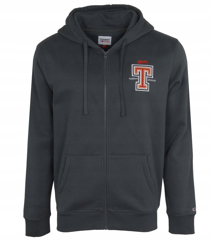 pánská mikina s kapucí Tommy Jeans , na zip, šedá, M