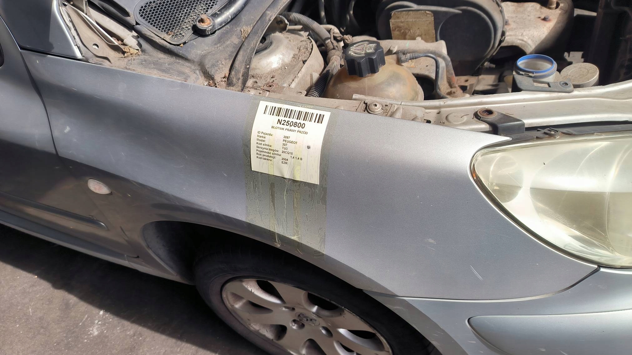 fender right front PEUGEOT 307