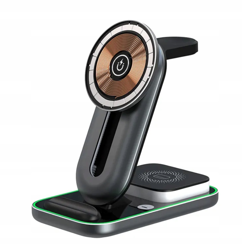 Ładowarka Indukcyjna MagSafe 15W 4W1 przezroczysta