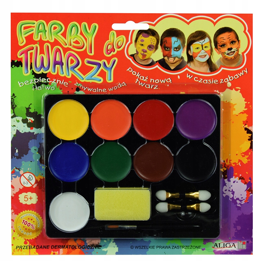

Farby do malowania twarzy 9 kol