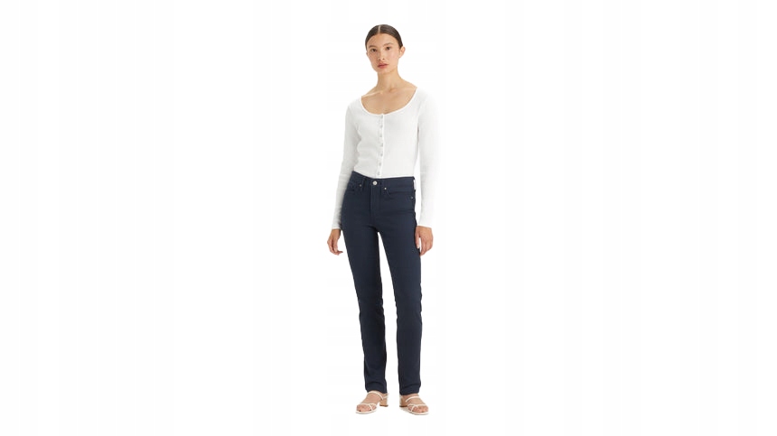 Levi's Modré Jednoduché Dámské Kalhoty S Vysokým Pasem 30/32 6BA