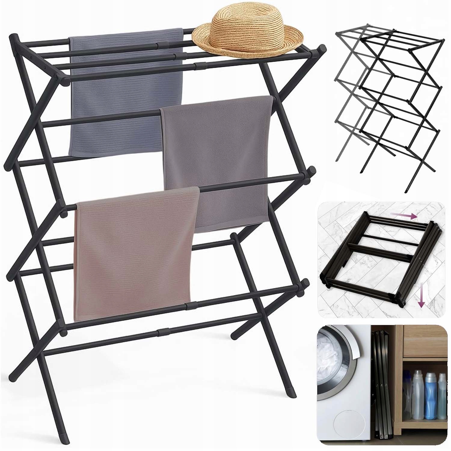 Levně Sušák Na Prádlo Stojící, Skládací, Víceúrovňová, Odolná, Velká