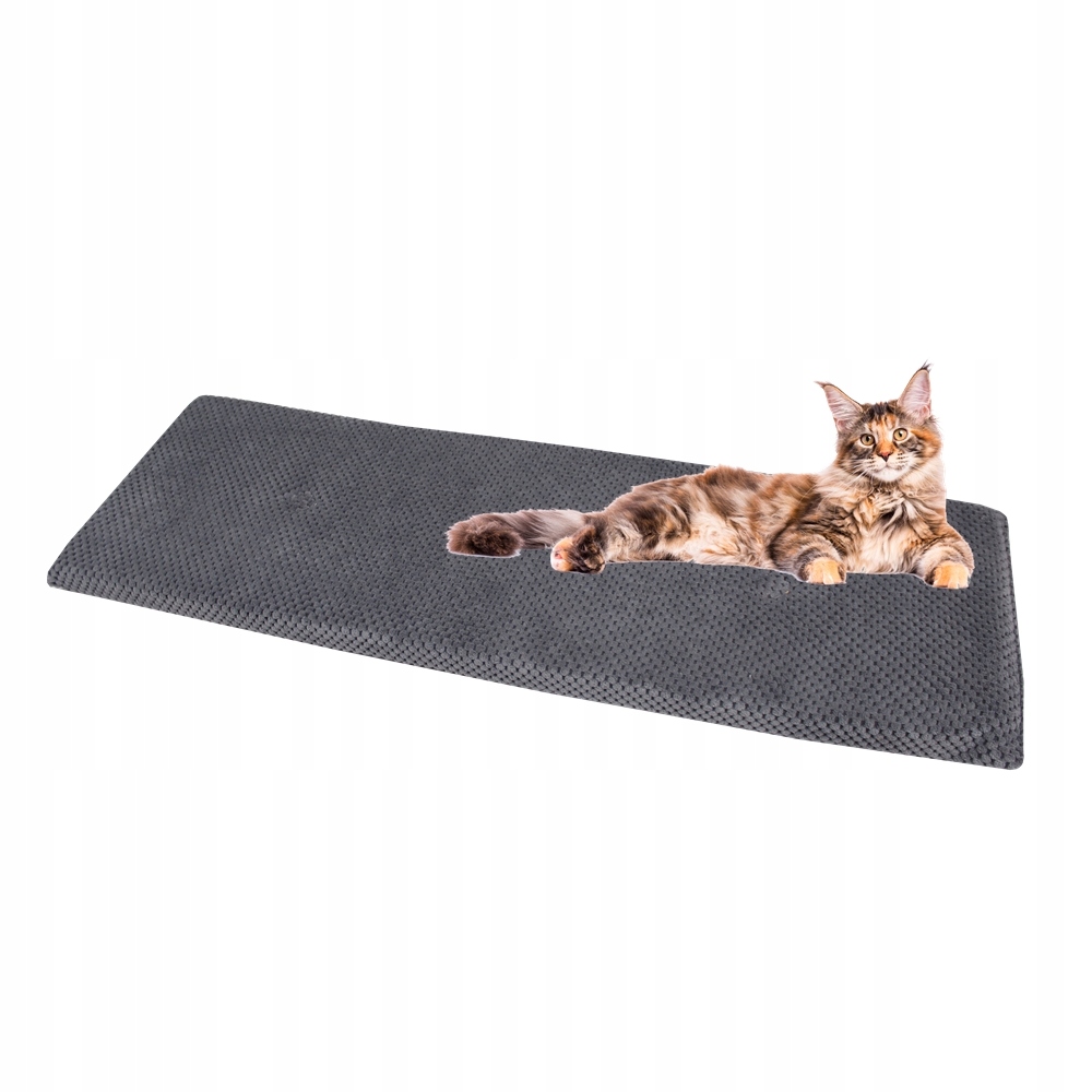 Poduszka na parapet Legowisko dla kota Makspol prostokątna 80x25cm Szara