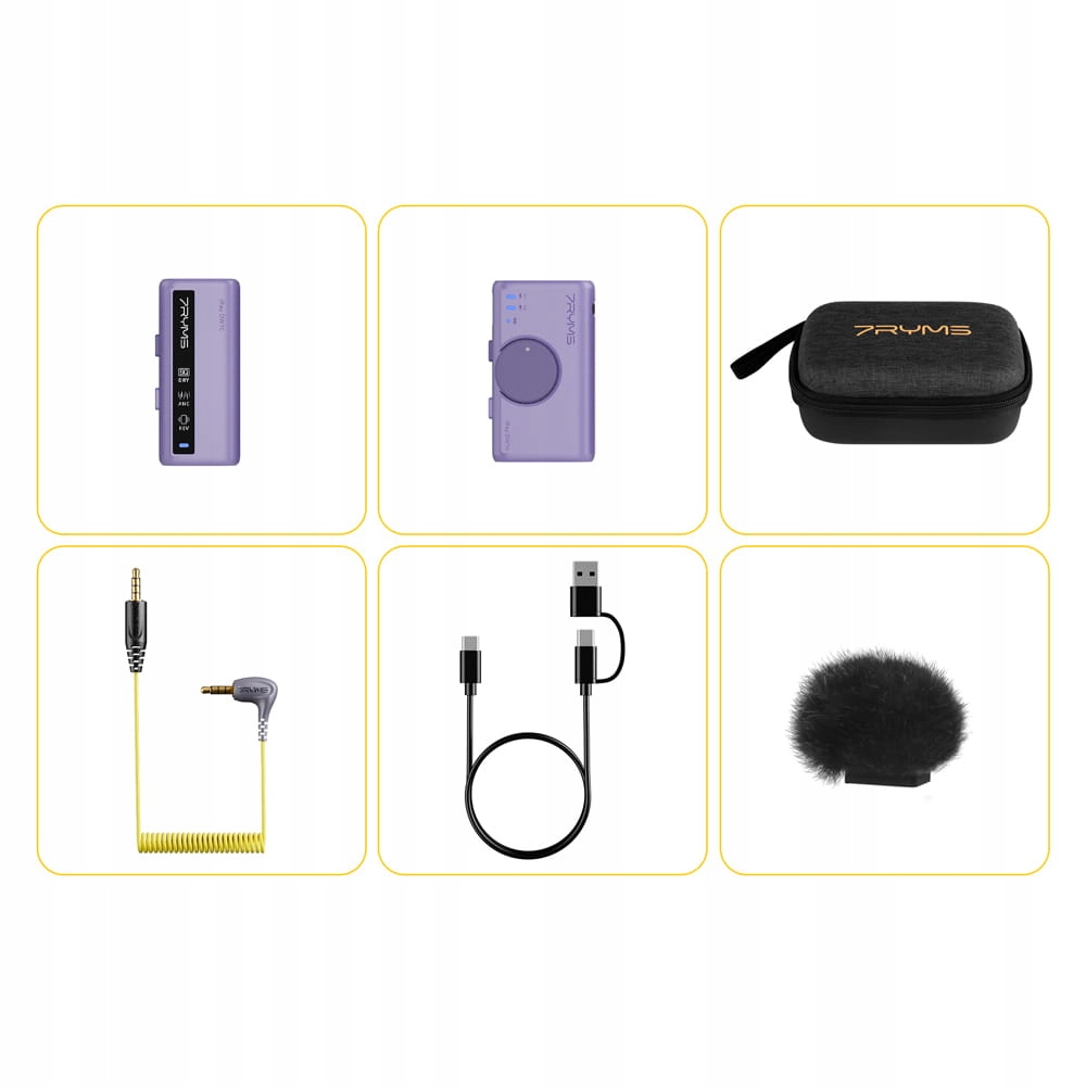 Bezprzewodowy mikrofon 7Ryms iRay DW10 do smartfona jack 3,5mm USB-C Kod producenta DW10BPU