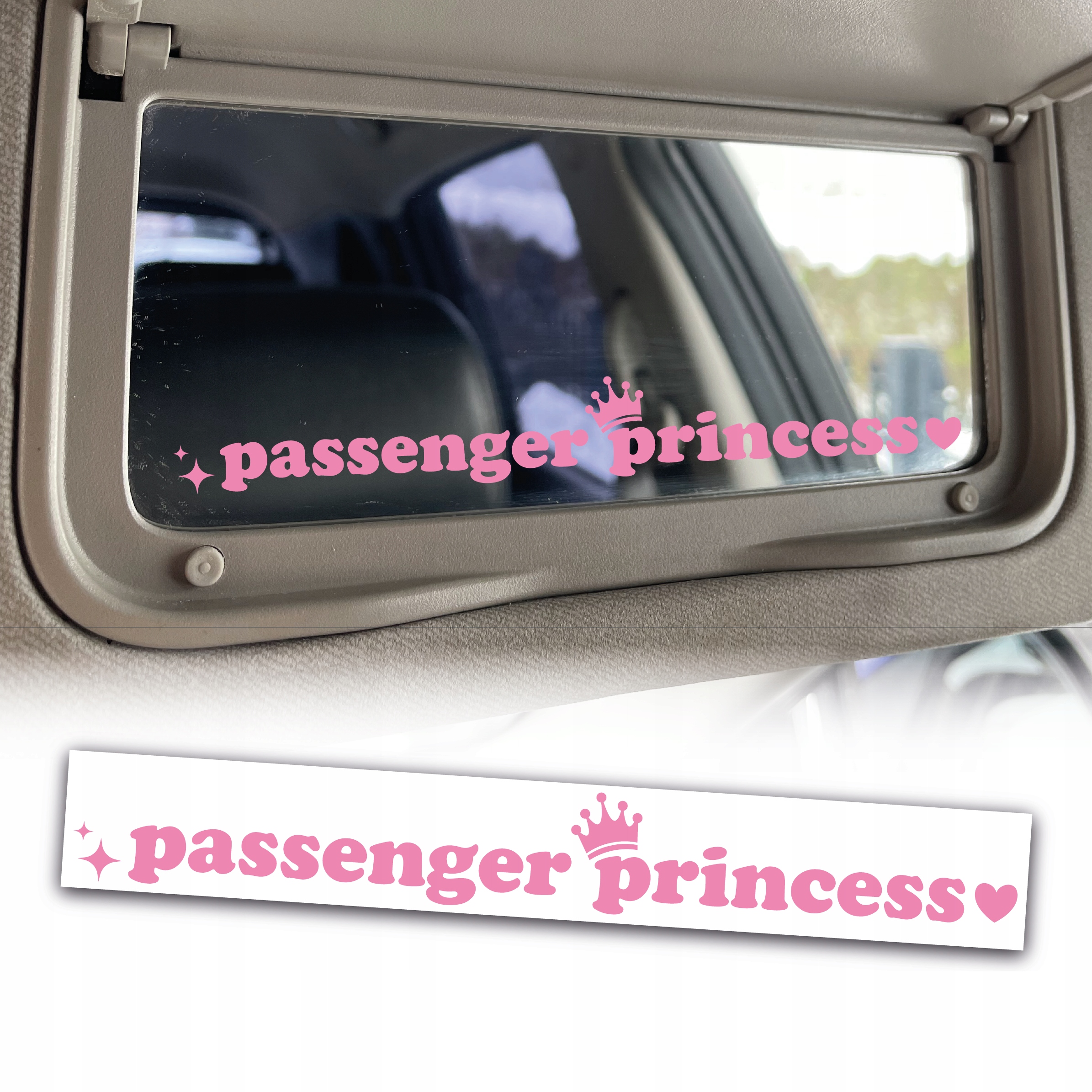 Naklejka Passenger Princess Na Lusterko Szybę 11 cm