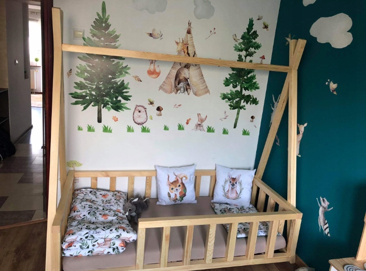 Łóżeczko dziecięce tipi 70x140 bezbarwne