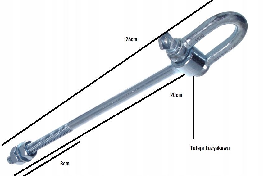 Hak huśtawkowy z szeklą M10 EAN (GTIN) 5907534913385