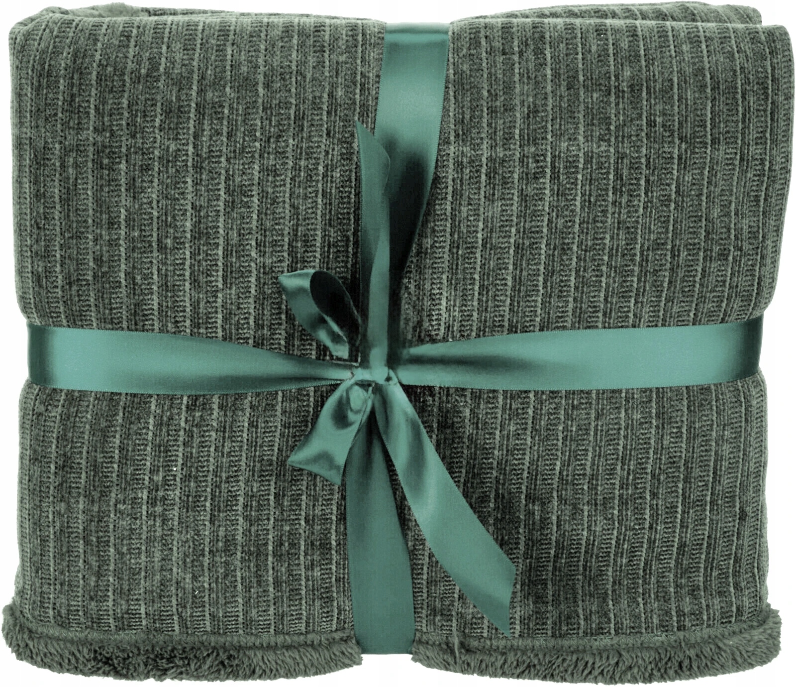 Pletená deka pléd 150x120cm, tlumená zelená