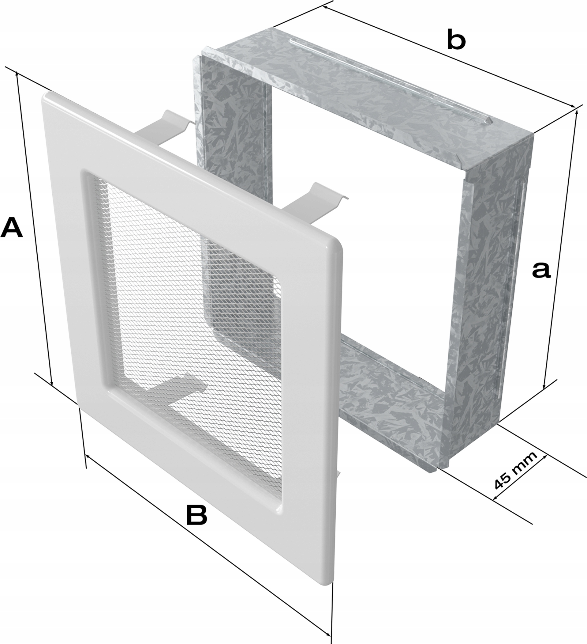 Kratka kominkowa 17x30cm RUSTYKALNA Z ŻALUZJĄ Marka Kratki