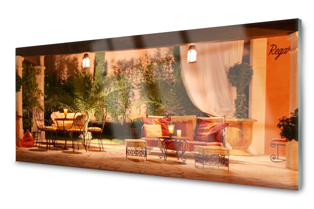 

Panel szklany do kuchni Restauracja 125x50