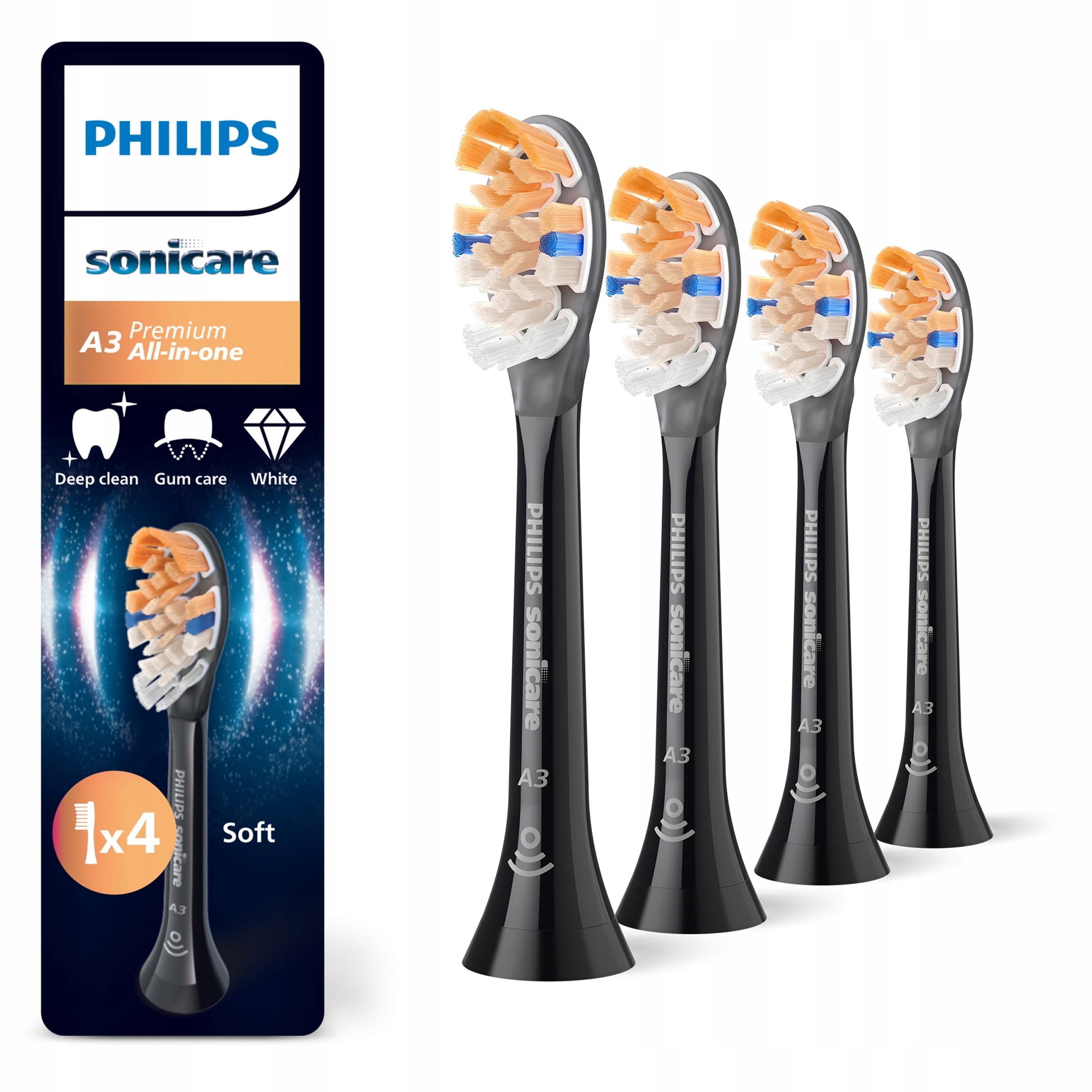 Końcówki do Philips Sonicare A3 Zaawansowana pielęgnacja 4 szt HX9094/88