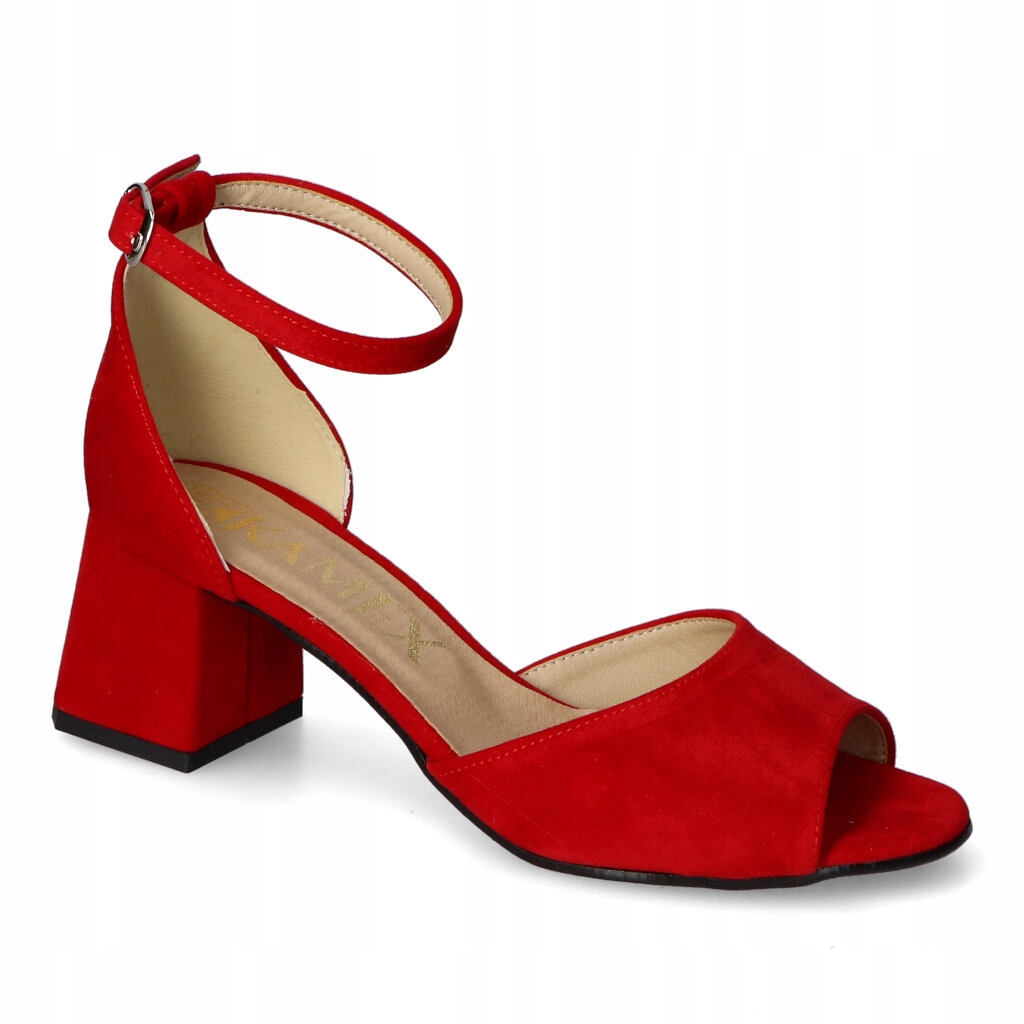 Sandály Kamex-but 62 Červený semiš 41