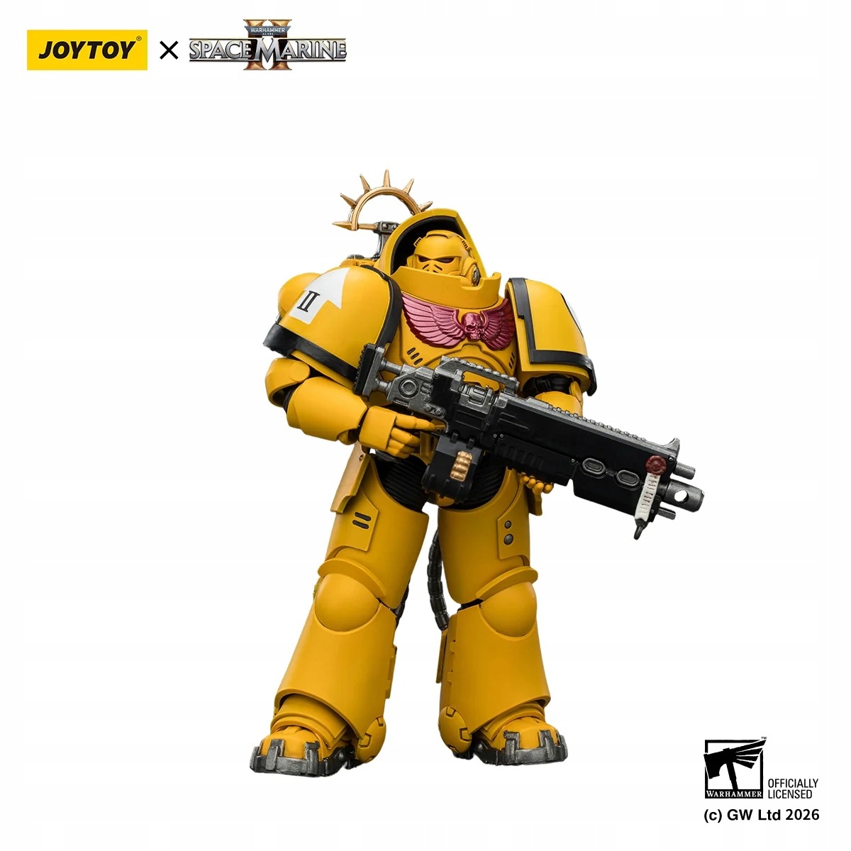 Figurka č. 13 z filmu Imperial Fists Heavy Intercessor ze hry Warhammer 40k v měřítku 1/18.