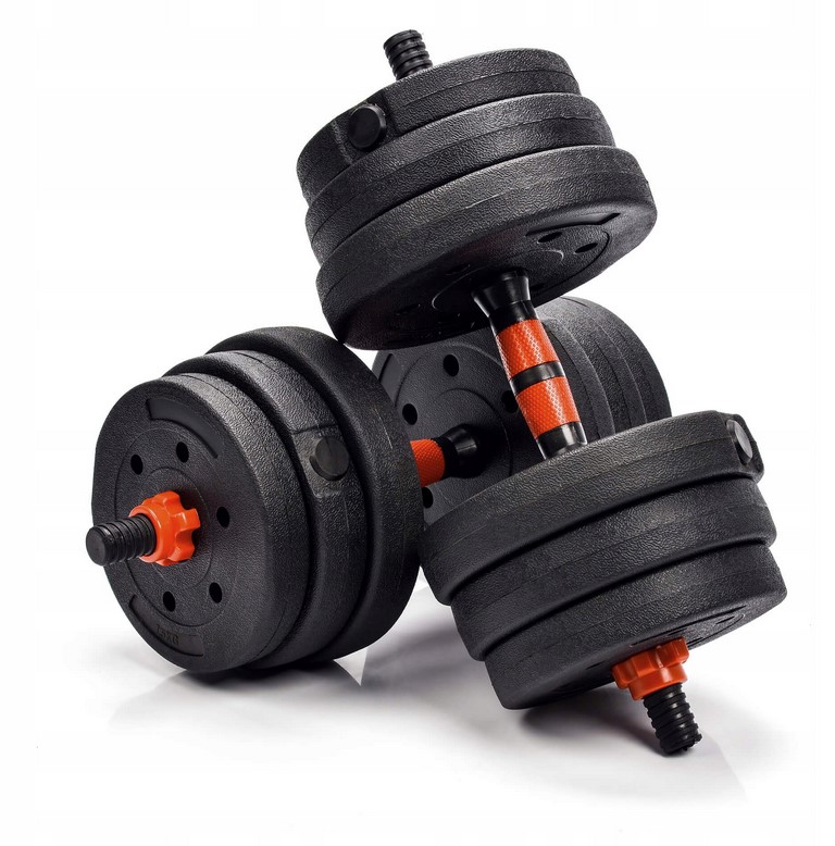 Zestaw hantli bitumicznych + sztanga PESPORT 2x10kg 20kg Kod producenta MLP20