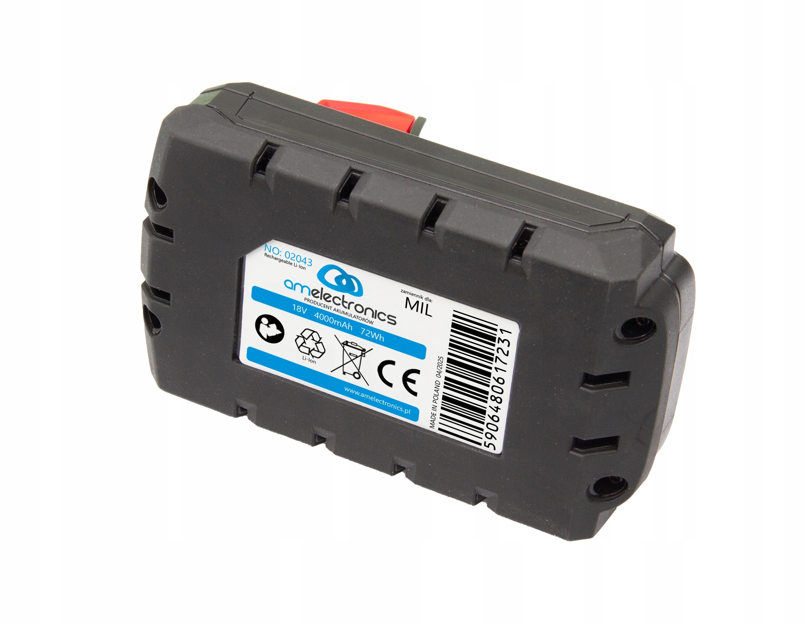 Baterie Akumulátor Milwaukee 18V 4Ah náhradní (2043)