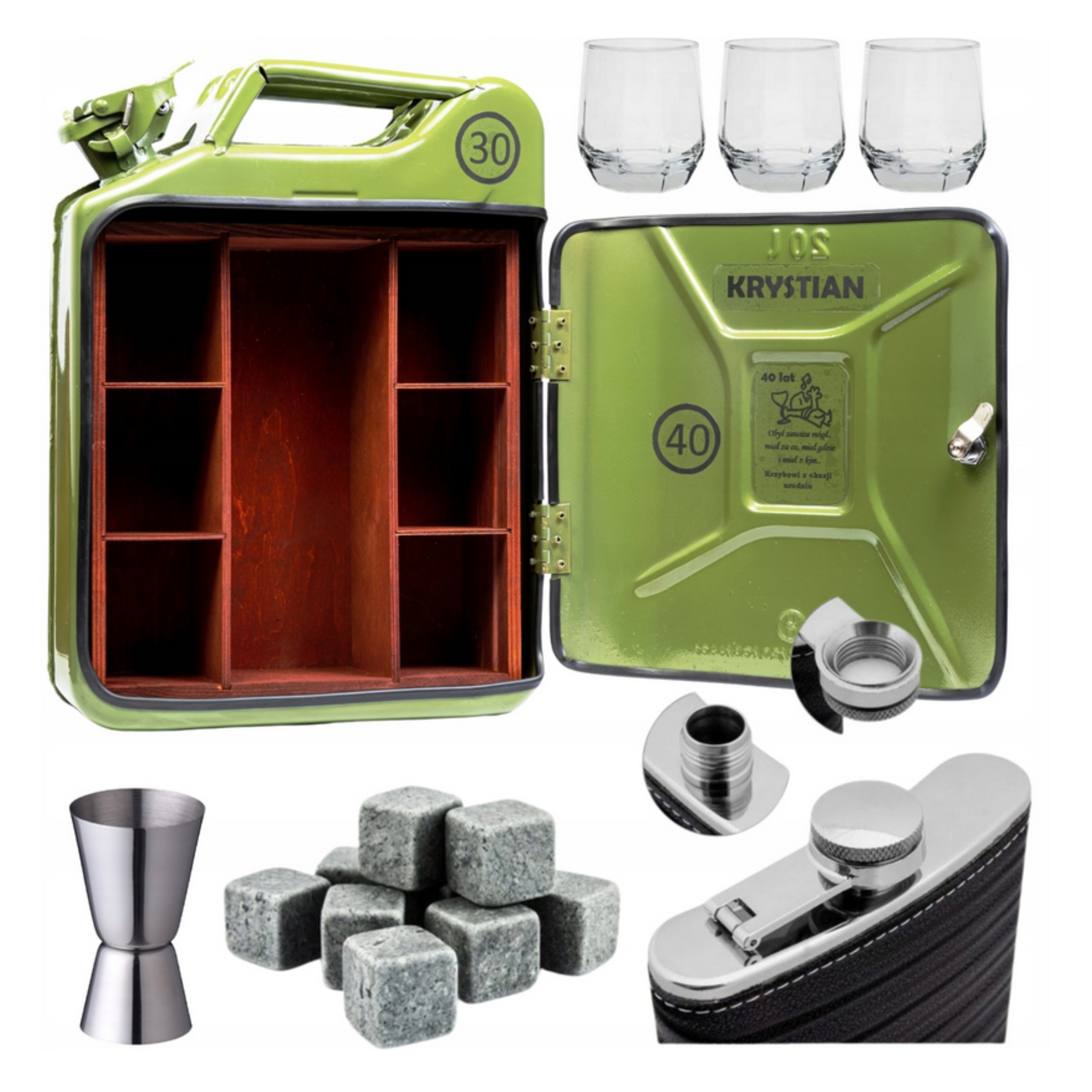 Barová Skříňka Kanister dárek pro muže, muže, otce, dědečka, k 18-99. narozeninám