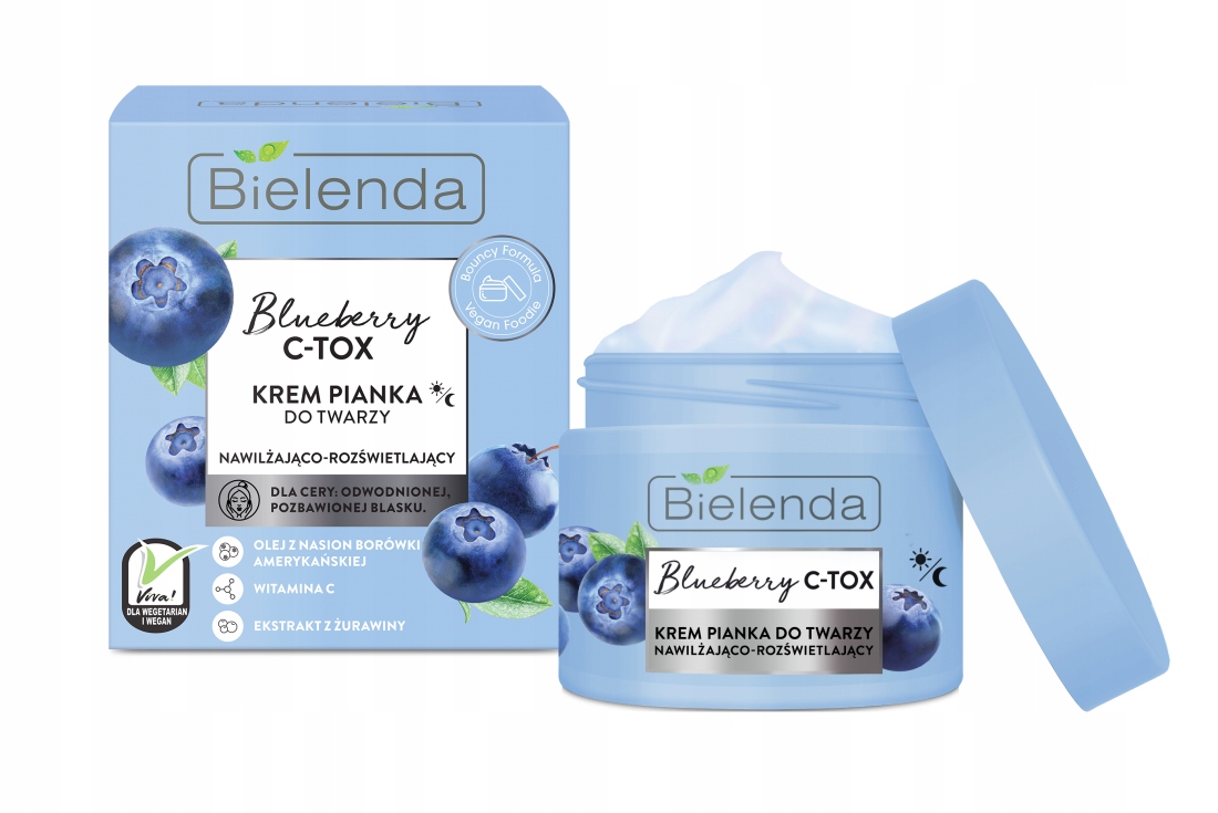 BIELENDA BLUEBERRY C-TOX KREM PIANKA DO TWARZY 40G