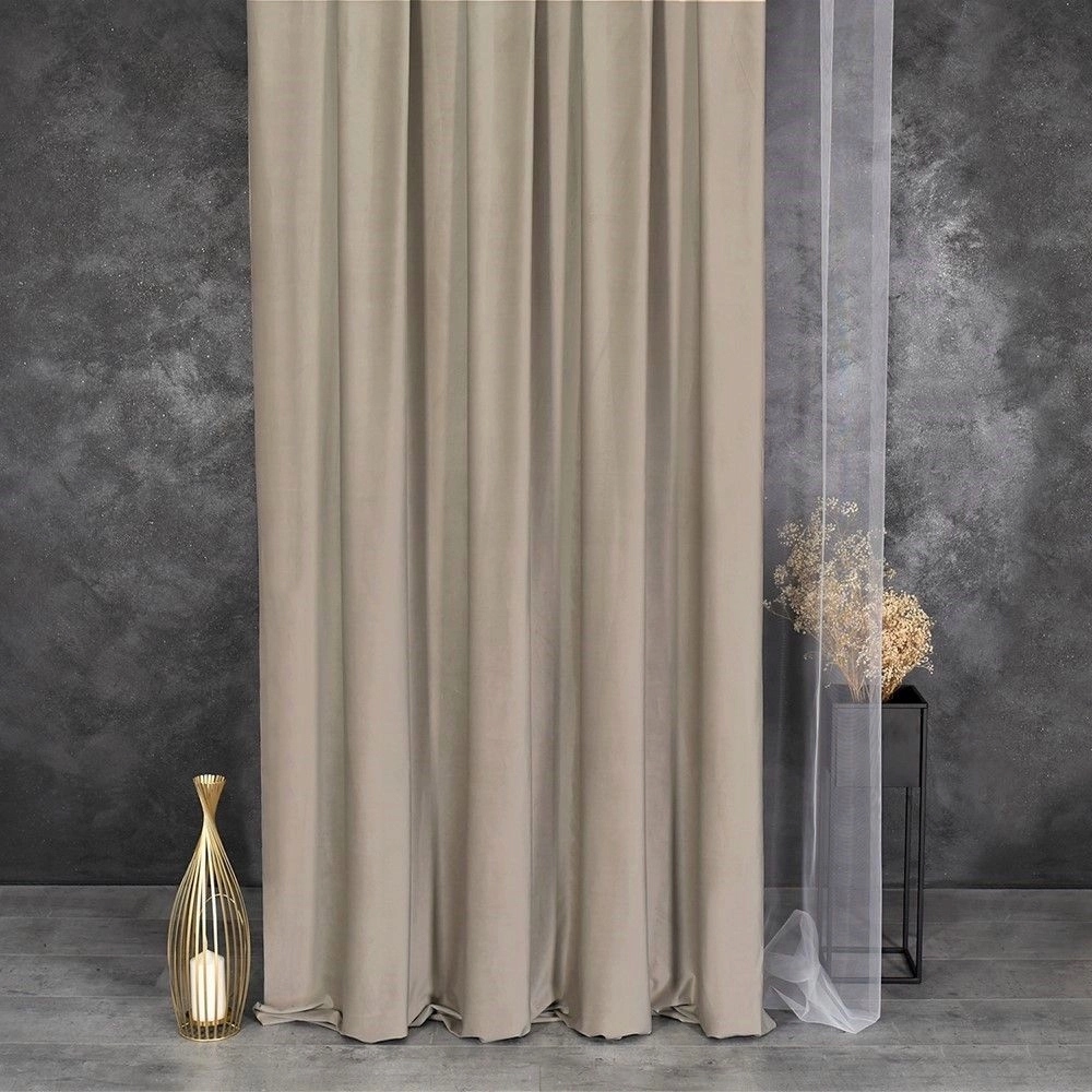 ZASŁONY HOLLAND 140x200 BEŻ PRZELOTKI Na Wymiar Wzór gładki