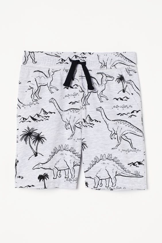

Nowe H&m krótkie spodenki Dinozaury szare 98