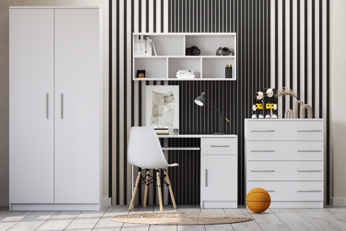 Zestaw OMEGA BIAŁY MAT 4 CZĘŚCI młodzieżowy