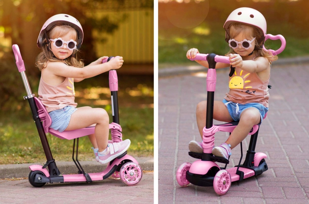 HULAJNOGA TRÓJKOŁOWA DLA DZIECI BALANSOWA 3w1 LED HULAJNOGA ŚWIECĄCE KÓŁKA Średnica kół (mm) 115 mm