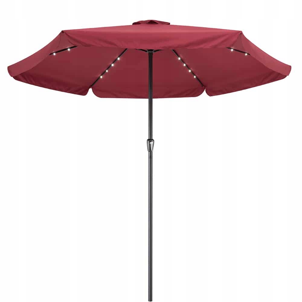 

Duży Parasol Ogrodowy O Średnicy 330CM Z Korbą Led
