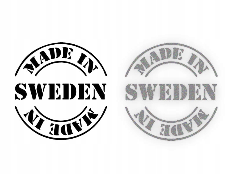 MADE IN SWEDEN (Volvo Saab Scania) - Naklejka na auto ODBLASKOWA