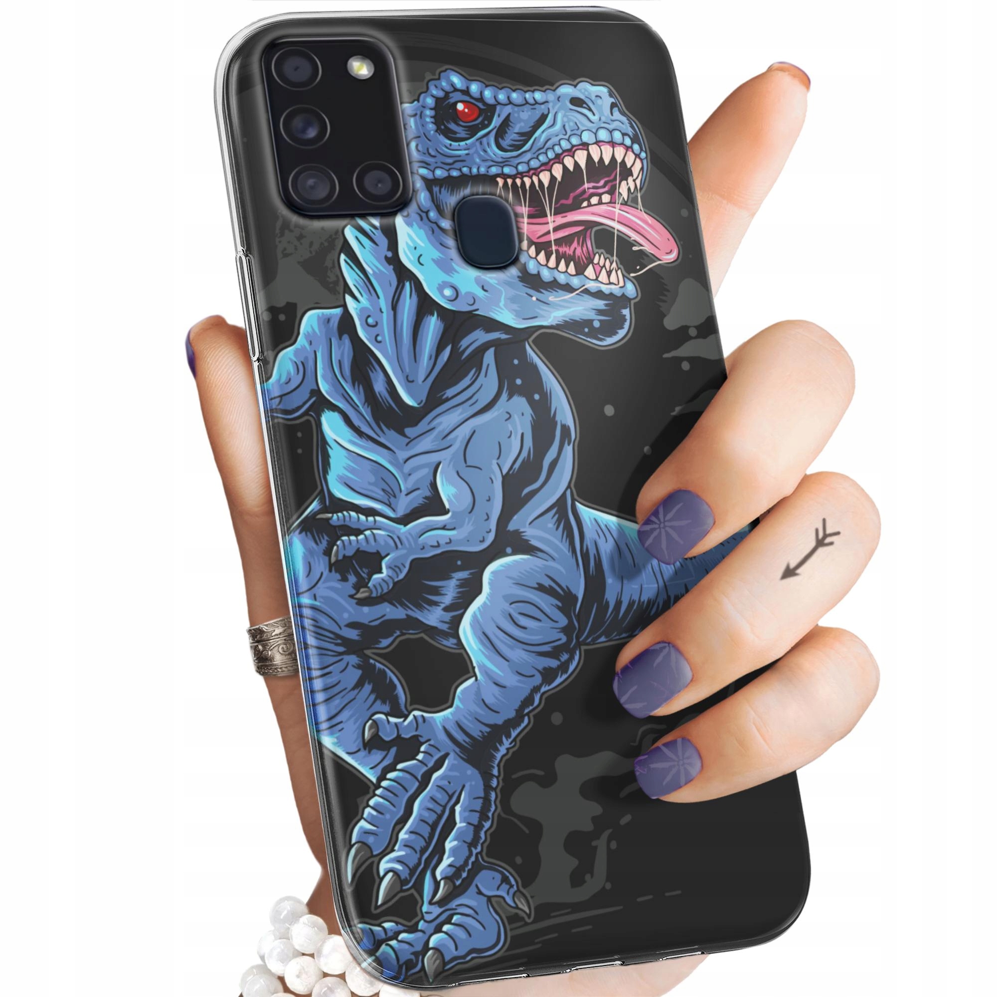 Etui Do Samsung Galaxy A21S Dinozaury Reptilia Prehistoryczne Obudowa