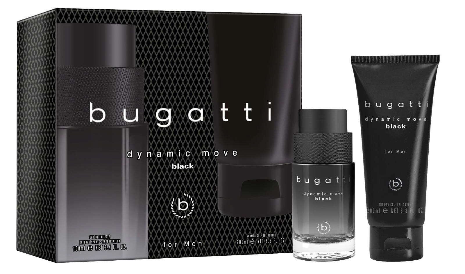 Bugatti Dárková Sada Dynamic Move Black For Men (toaletní Voda 100 ML)