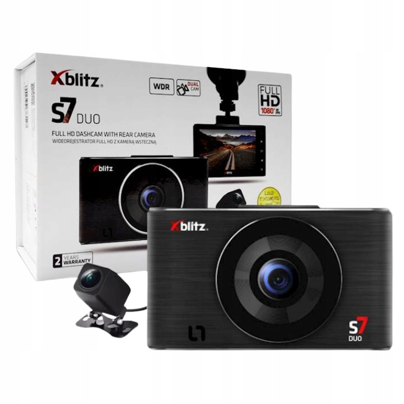 Xblitz S7 Duo Videorekordér Full Hd S Spätnou Kamerou G-senzor