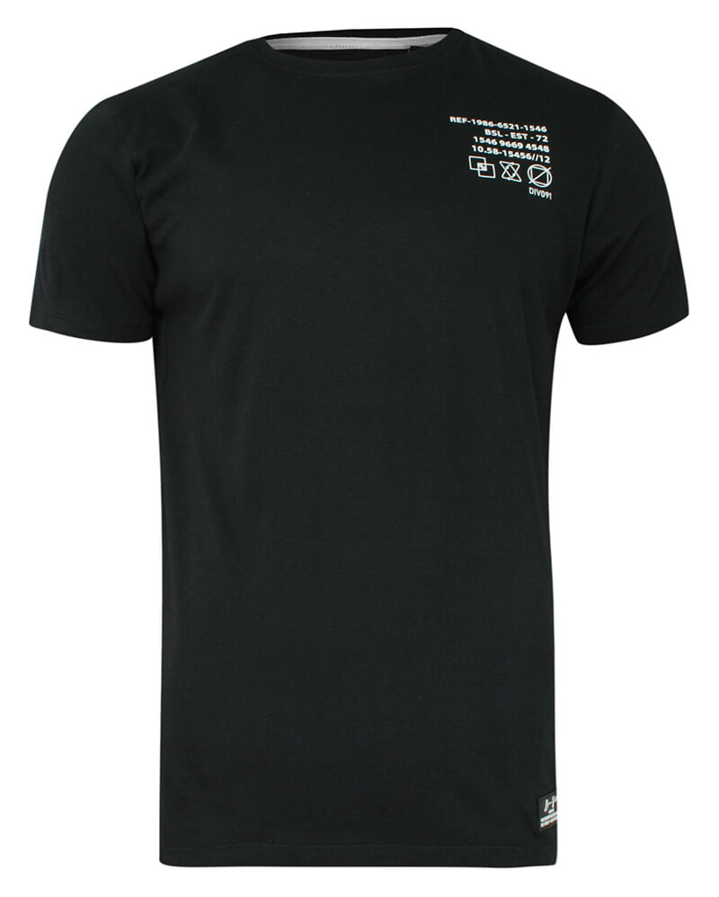 

Czarny Męski T-shirt z Nadrukiem Brave Soul M