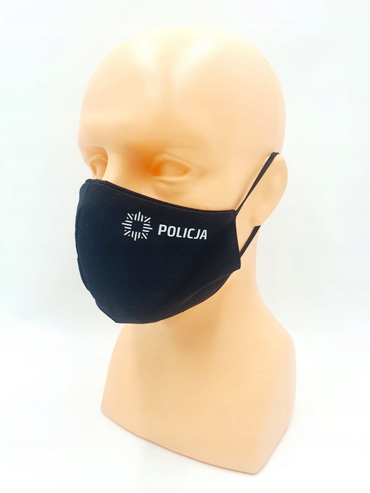 MASKA MASECZKA BAWEŁNIANA POLICJA MUNDUR CZARNA