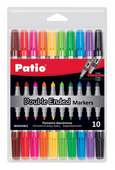 Dwustronne Pisaki Cienki Mazak CIENKOPIS SZKOLNY Ozdobny Pisak Biurowy MEGA Kod producenta dwustronne mazaki zestaw flamastrów kolorowyc